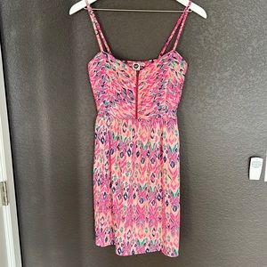 Woman’s zip front flower Roxy dress size M - worn once